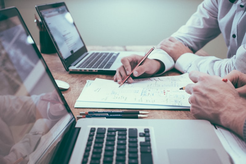 Professional reviewing financial strategy documents